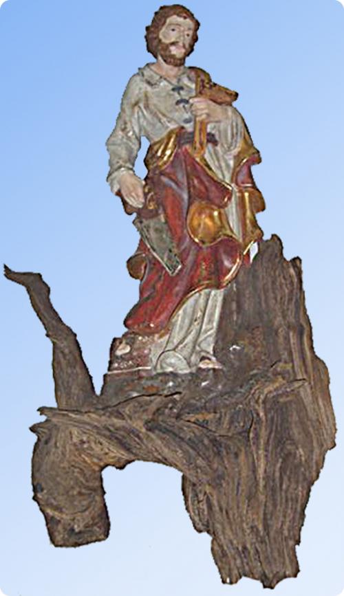 Hl. Josef aus Altholz geschnitzt in Blattgold-Fassung